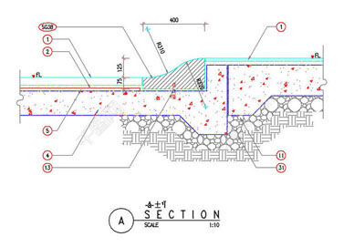 Garden construction design Cad block and details download